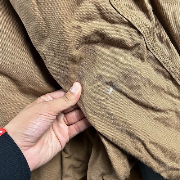 Carhartt Jacket Mens 4XL Brown Flame Resistant Bomber Full Zip Bomber Workwear - Picture 5 of 8